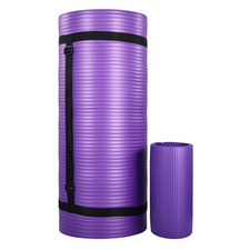 71 X 24 X 1 Inches Extra Thick Yoga Mat with Knee Pad, Purple