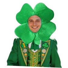 St Patrick  s Day Green Shamrock Hat For Man Women Large Irish Clover Hat Funny