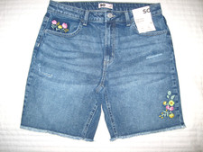 SO Girls High Rise Stretch Denim Bermuda Shorts Youth Sz. 18 NWT