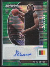 2020 Panini Prizm Draft Picks #PA-PE Paul Eboua Prospect Auto Green Pulsar #/25