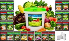 Beginner Survival Seed Vault: 10,000 Heirloom  Non-GMO Seeds 20 Easy to Grow