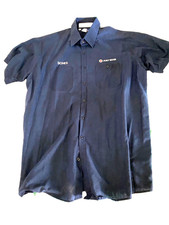 Just Saab UniFirst shirt Men XXL-L SS Button Up Employee Mechanic Uniform