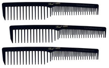 Krest Pro Care: Black Space Tooth Comb 6000 3 Count Pack of 1 ,