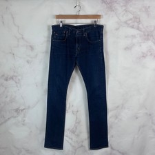 RRL Blue Selvedge Denim Ralph Lauren USA Made Indigo Jeans Size 30 Western