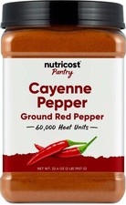 Cayenne Pepper Powder 60,000 Heat Units - 2 lbs Ground Red Pepper, Vegan, Gluten