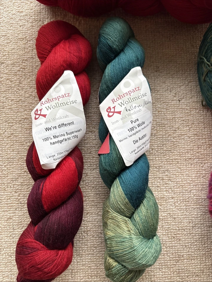 Rohrspatz & Wollmeise Wolle, Merino, 4 x Pure, 1 x Wolle/Seide, 1 kg - Bild 2 von 4