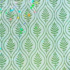 Window Privacy Film Stained Glass Glass Door Film Rainbow Leaf Window Clings ...