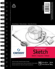 Canson Universal Spiral Sketch Book 5.5"X8.5"-100 Sheets