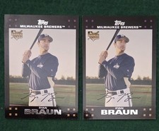 2007 Topps UH #150 Ryan Braun Milwaukee Brewers Rookie Card Lot (x2) RC
