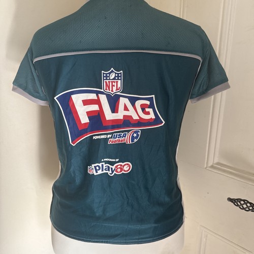 Philadelphia Eagles NFL Flag Football Jersey Reversible Green/White Youth XL - Picture 3 of 4