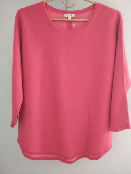 Women Jigsaw Sweater Pink Cotton 34 / XS / 42