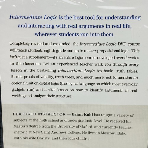 Intermediate Logic: Mastering Propositional Arguments (DVD, 4-Disc Set, 2019)NEW - Picture 4 of 7