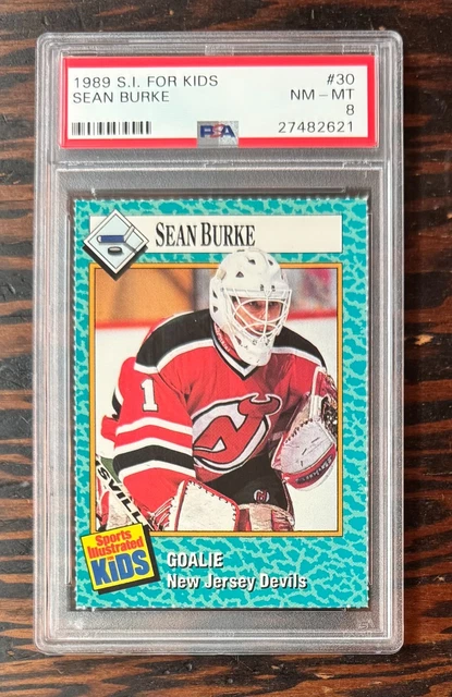 Sean Burke 1989 Sports Illustrated S I For Kids #30, PSA 8 - POP 1 - NONE higher