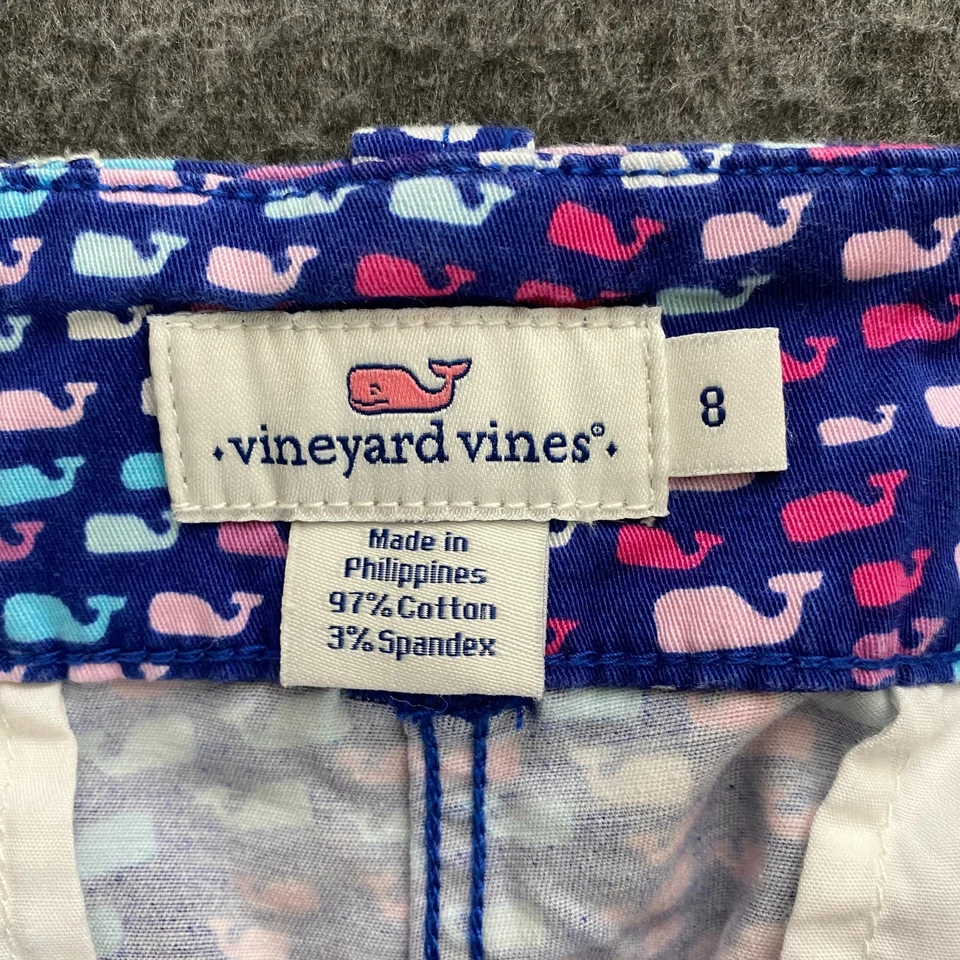 Pantalones Cortos Vineyard Vines Para Mujer Talla 8 Azul Everyday Boat Estampado de Ballenas Foto 3 de 4