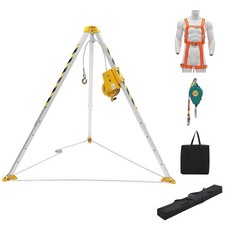 Confined Space Tripod Kit Rescue Tripod Fall Arrest 8' Legs & 98' Cable 1200 lbs