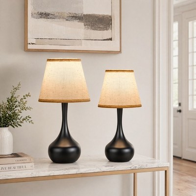 17 inch Living Room Bedroom Bedside Table Lamps Set of 2 Touch 3-Way Dimmable