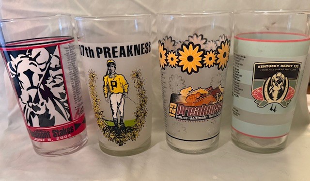 Mint Julep Glasses - Preakness (2), Belmont (1) and Kentucky Derby (1)