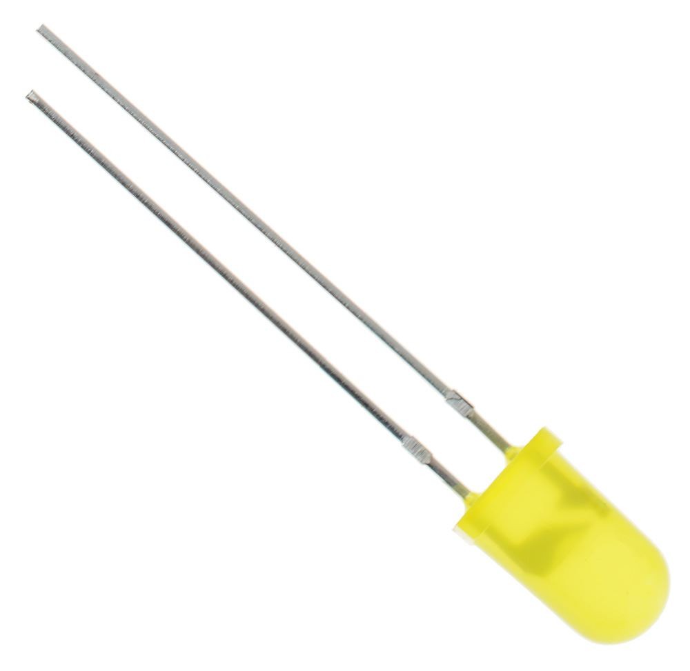 25 x Yellow 5mm LED Diffused 200mcd 40°