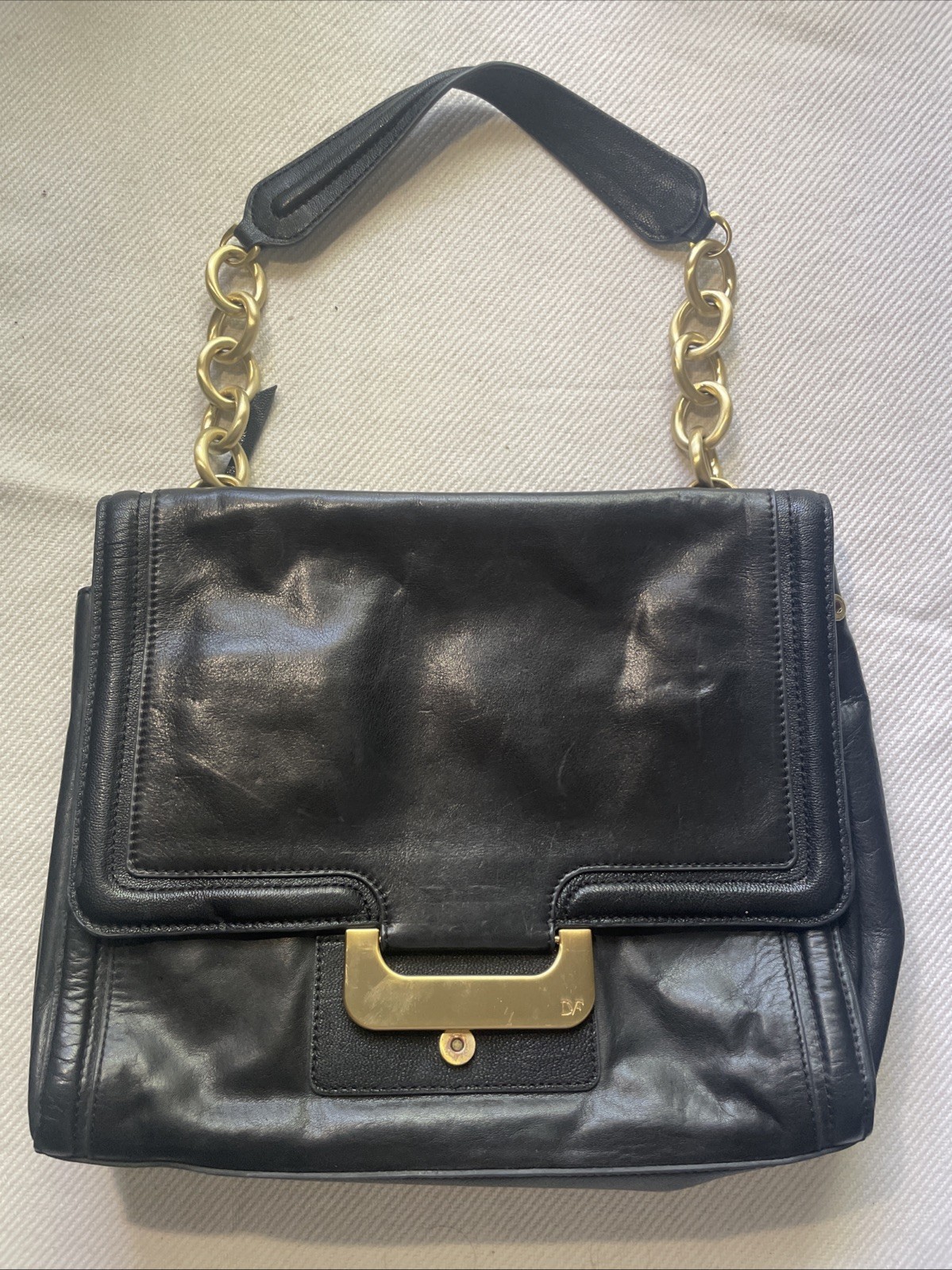Diane Von Fürstenberg DVF Black Leather Harper Connect Shoulder | Crossbody bag image 4