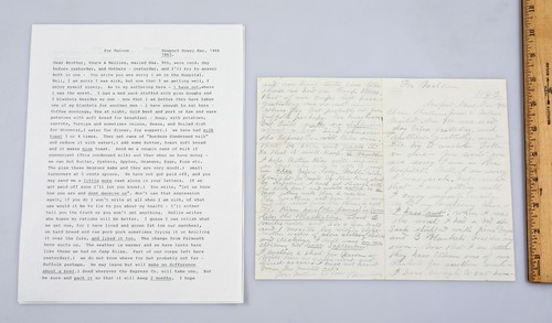 Original March 1863 Civil War Letter Sick In Hospital Newport News Mamdes ?