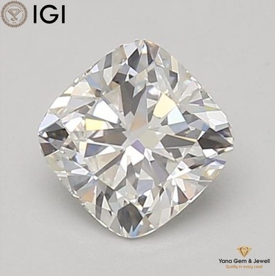 Cushion Shape F Color VS1 Clarity 1.00 Carat IGI Certified CVD Lab Grown Diamond