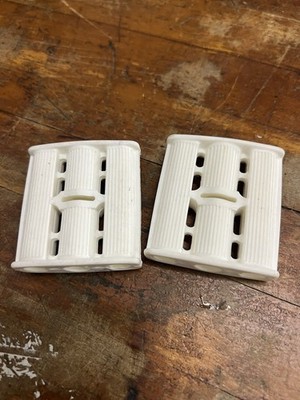 vintage NOS Tricycle Pedals Plastic AMF Radio Flyer Murray 7/16  ~White ~ 2 1/2''
