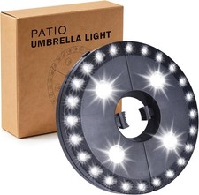 Parasol Light Patio Umbrella Light 3 Brightness Modes Cordless 28 LED Lights