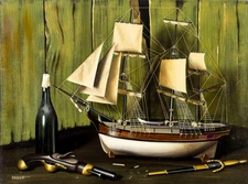 Francesco Alberti (Italy,1941-1996) oil painting 136150