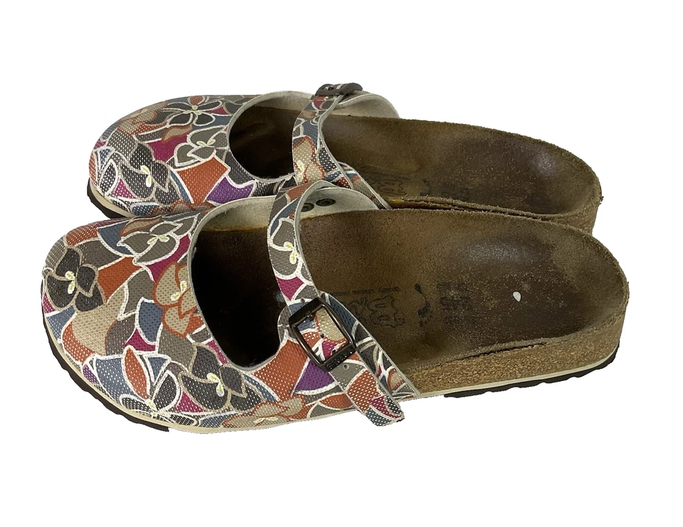 Zuecos Birki’s by Birkenstock Maria para mujer 38 EU 7 EE. UU. florales sin cordones tacón abierto Foto 3 de 4