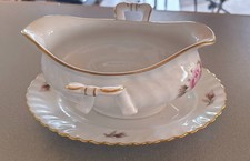 AK Kaiser Moosrose Kaiserrose Sauciere einteilig Goldrand  sehr guter Zustand