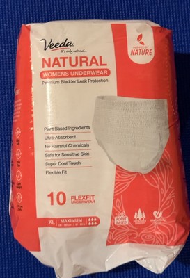 Incontinence Underwear Absorbent Bladder Leak Protection XL - 10 ct Women