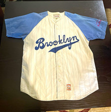 Cooperstown Collection MLB Brooklyn Dodgers 1955 Baseball Jersey White Blue Red
