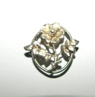 stunning Art Nouveau silver scarf clips