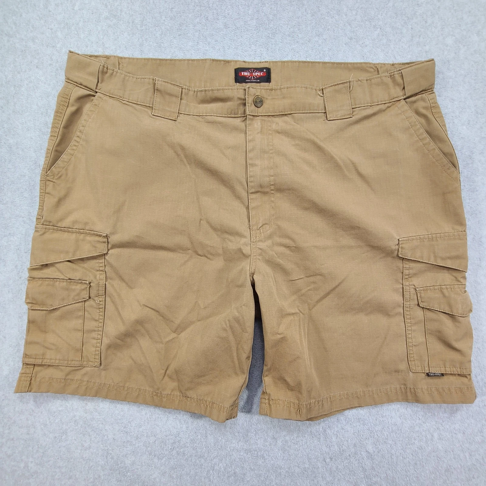 Tru-Spec Original 24-7 Series Tactical Cargo Short Men 48 Beige Ripstop Utility