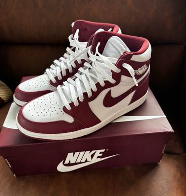 Nike Air Jordan 1 Retro High OG Bordeaux DZ5485-160 White Maroon Leather