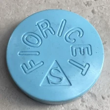 Vtg FIORICET Tablet Pill Box Plastic Screw Top Dental Pharmaceutical Advertising