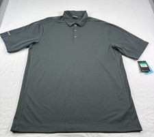 Nike Golf Polo Shirt Mens XL Gray Dri Fit Performance Stretch Wicking NEW