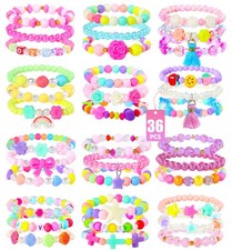Bracelets for Girls Jewelry: 36 Pcs Kids Bracelets, Kids Jewelry Age 3 4 5 6 ...