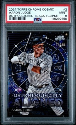 2024 TOPPS CHROME COSMIC ASTROLOGICALLY ALIGNED BLACK AARON JUDGE 10/10 PSA 9