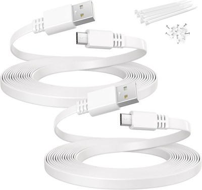 Itramax Micro USB Extension Cable 20FT 2Pack,Flat USB to Micro Long Charging Pow