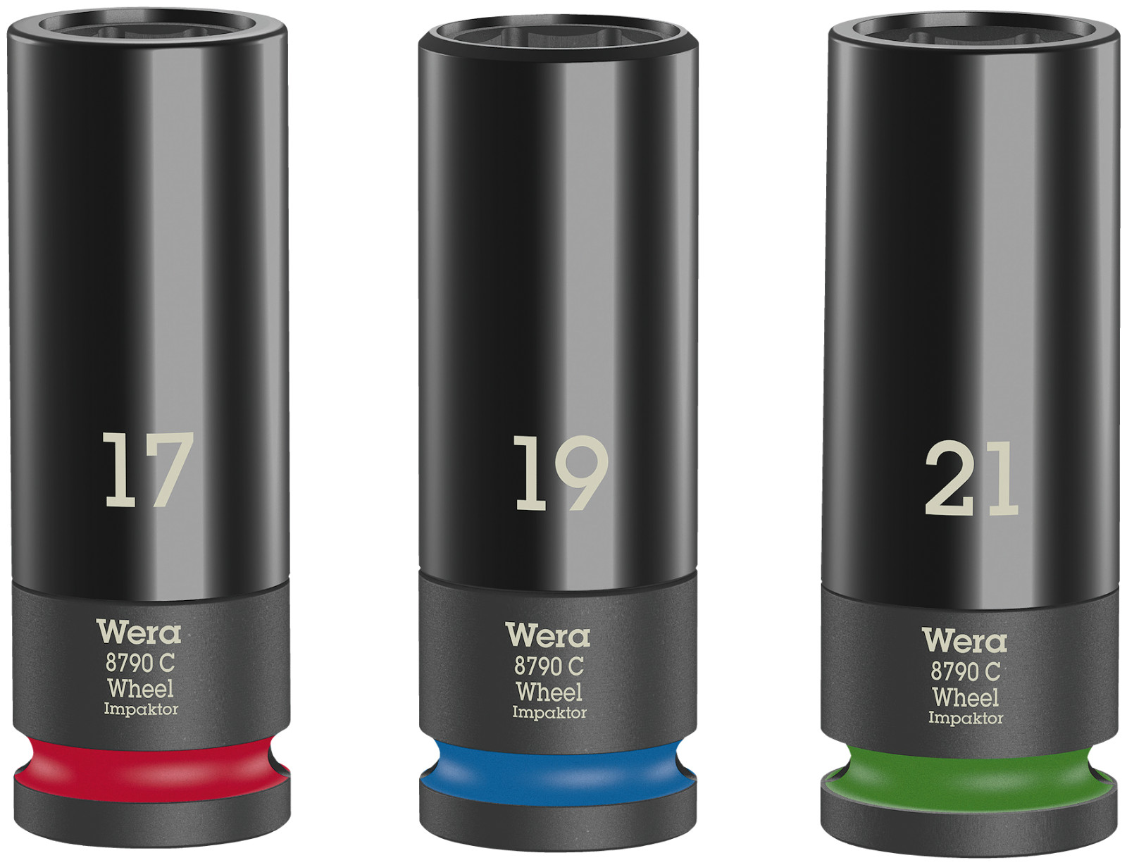 Wera Wheel Nut Impact Socket set, 1/2in. drive, 3 pieces - 05004595001