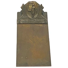 Old Brass Advertising Baker Extract Company Clipboard Portland ME Springfield MA