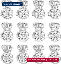 12 Pcs Earring Backs for Droopy Ears,Adjustable Earring Lifters Silver Earrings