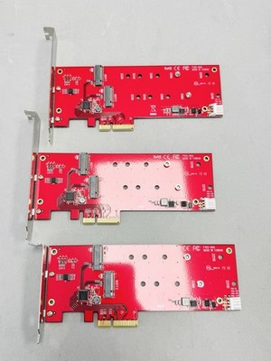 (Lot of 3) StarTech 2x M.2 SATA III SSD PCIe Controller Cards PEX2M2 F122-00A