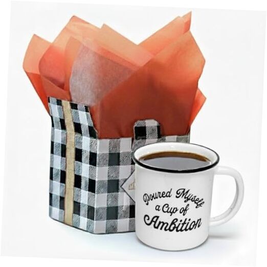  Pour Myself a Cup of Ambition Mug 11 Oz, Funny Ceramic Coffee Mug Gift for 