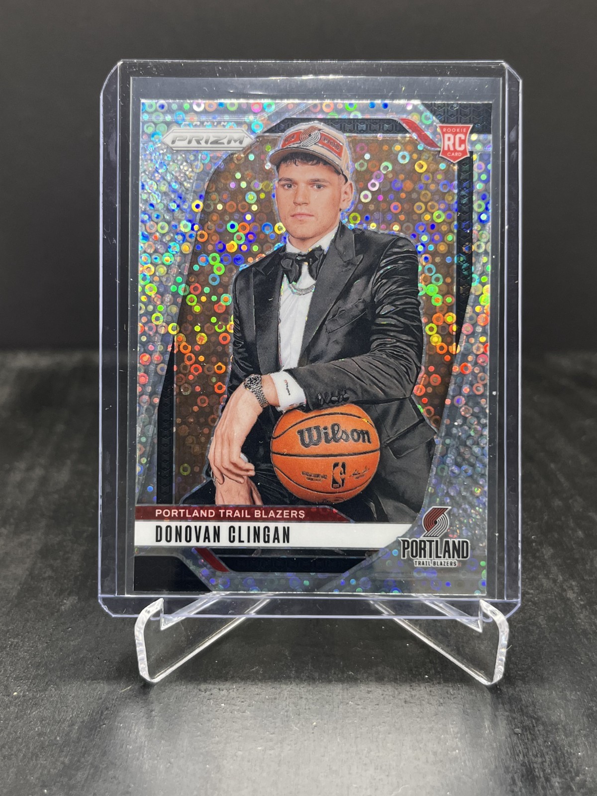 2024-25 Panini Prizm Basketball Donovan Clingan Rookie Fast Break Variation #221