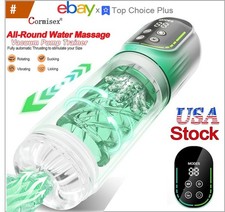 Male masturbators Penis Pump Pocket Pussy Sucking Rotating Cup Thrusting Stroker