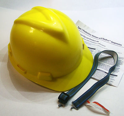 MSA MINE SAFETY APPLIANCE A-A 2269 NEW CONSTRUCTION SAFETY HAT YELLOW 6-1/2 TO 8