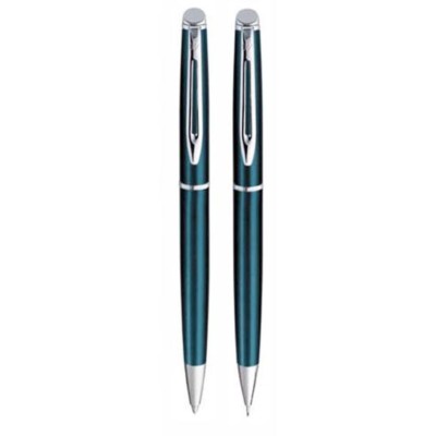 Waterman Hemisphere  Set Metallic Blue  Ballpoint Pen &  0.5mm Pencil New In Box