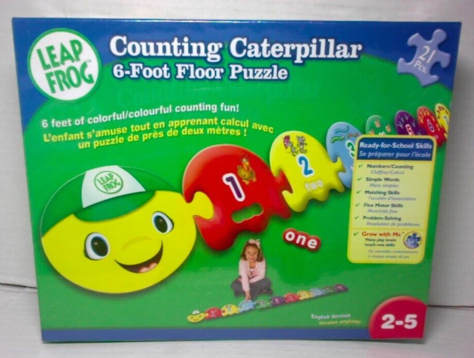 Leap Frog Counting Caterpillar Floor Puzzle 21 Piece 6 Feet
